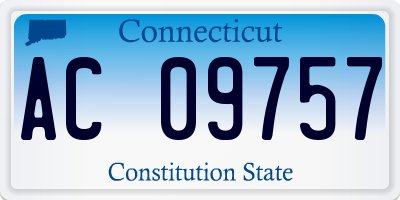 CT license plate AC09757