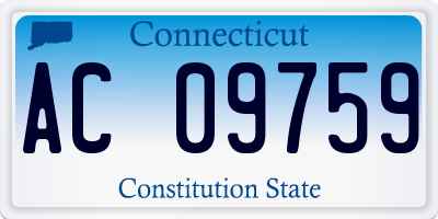 CT license plate AC09759