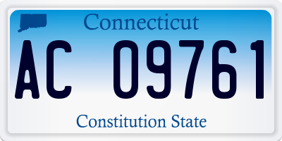 CT license plate AC09761