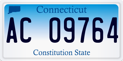 CT license plate AC09764