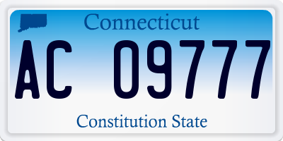 CT license plate AC09777