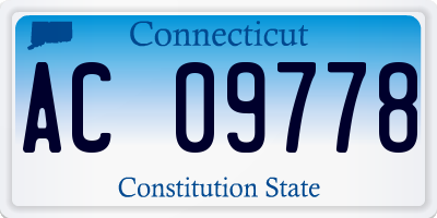 CT license plate AC09778