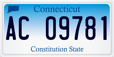 CT license plate AC09781