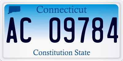 CT license plate AC09784