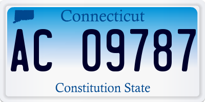 CT license plate AC09787