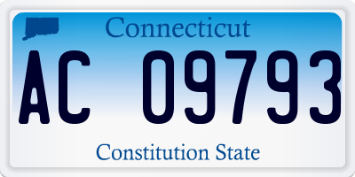 CT license plate AC09793