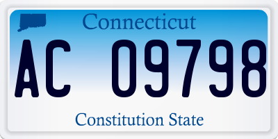 CT license plate AC09798