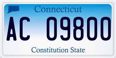 CT license plate AC09800