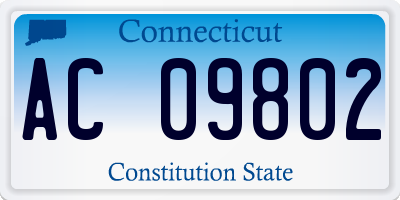 CT license plate AC09802