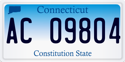 CT license plate AC09804