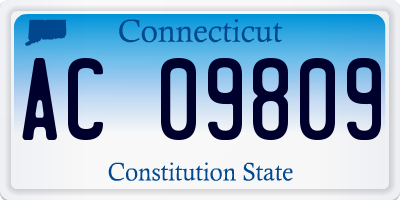 CT license plate AC09809