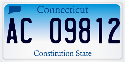 CT license plate AC09812