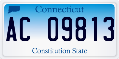 CT license plate AC09813