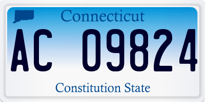 CT license plate AC09824