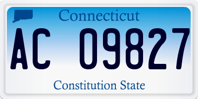 CT license plate AC09827