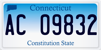CT license plate AC09832