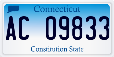 CT license plate AC09833