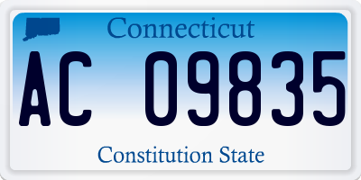 CT license plate AC09835