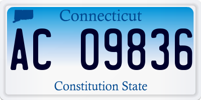 CT license plate AC09836