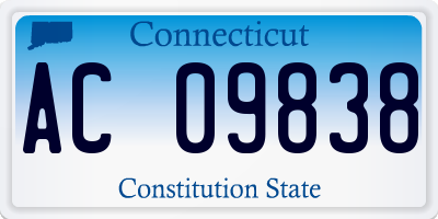 CT license plate AC09838
