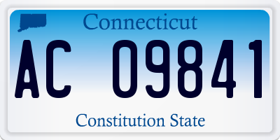 CT license plate AC09841