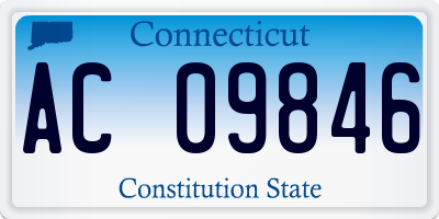 CT license plate AC09846