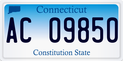 CT license plate AC09850