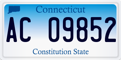 CT license plate AC09852