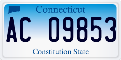 CT license plate AC09853