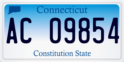 CT license plate AC09854