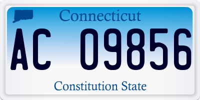 CT license plate AC09856