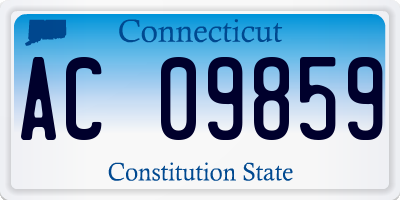 CT license plate AC09859