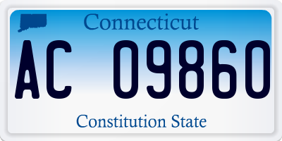 CT license plate AC09860