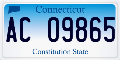 CT license plate AC09865