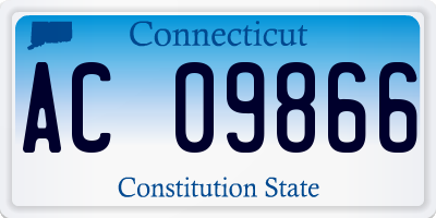 CT license plate AC09866