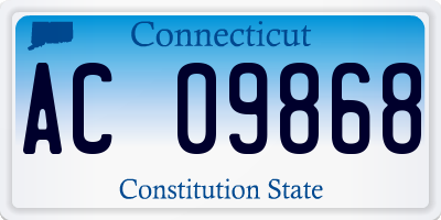 CT license plate AC09868