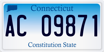 CT license plate AC09871