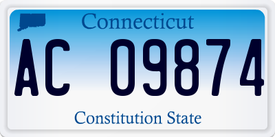 CT license plate AC09874
