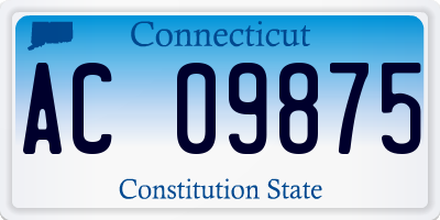 CT license plate AC09875