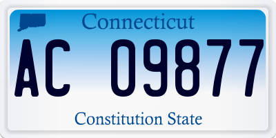 CT license plate AC09877