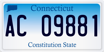 CT license plate AC09881