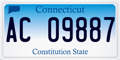 CT license plate AC09887