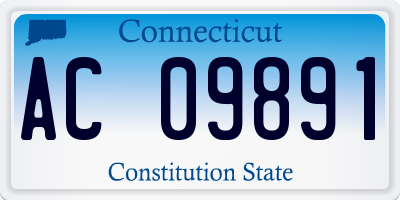 CT license plate AC09891