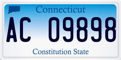 CT license plate AC09898