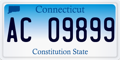 CT license plate AC09899