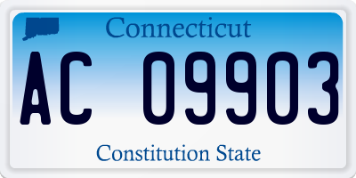 CT license plate AC09903