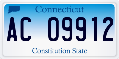 CT license plate AC09912