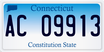 CT license plate AC09913