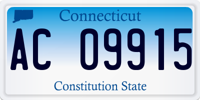 CT license plate AC09915