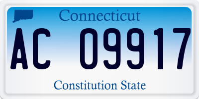 CT license plate AC09917